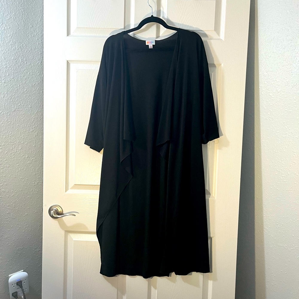 Lularoe cardigan short sleeve black dressy.